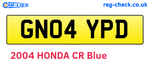 GN04YPD are the vehicle registration plates.