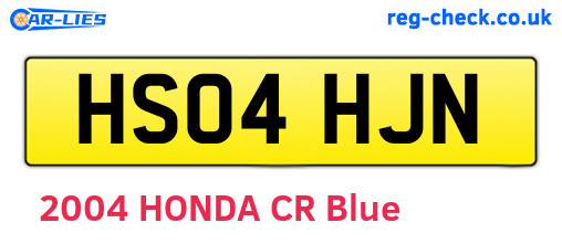 HS04HJN are the vehicle registration plates.