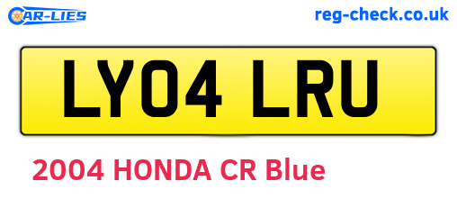 LY04LRU are the vehicle registration plates.