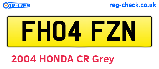 FH04FZN are the vehicle registration plates.