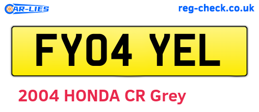 FY04YEL are the vehicle registration plates.