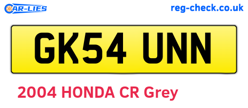GK54UNN are the vehicle registration plates.
