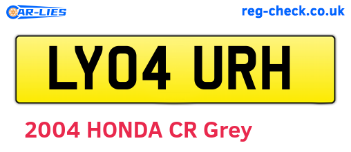 LY04URH are the vehicle registration plates.