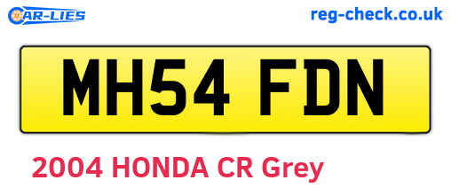 MH54FDN are the vehicle registration plates.