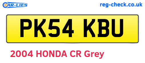 PK54KBU are the vehicle registration plates.