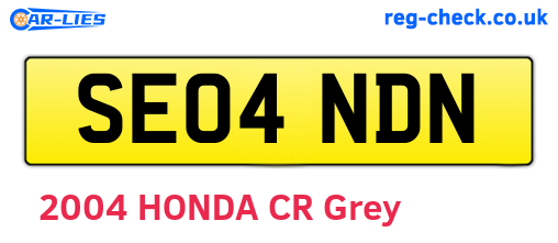 SE04NDN are the vehicle registration plates.