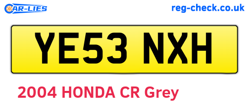 YE53NXH are the vehicle registration plates.