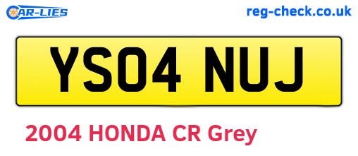 YS04NUJ are the vehicle registration plates.