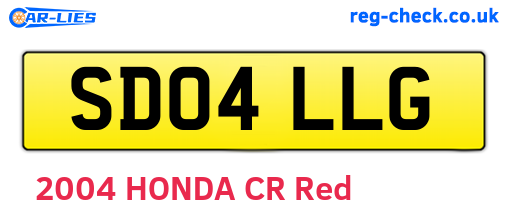 SD04LLG are the vehicle registration plates.
