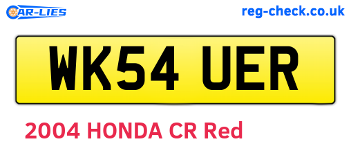 WK54UER are the vehicle registration plates.