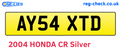 AY54XTD are the vehicle registration plates.