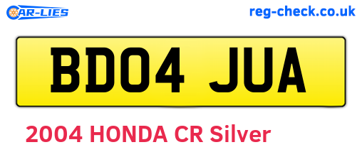 BD04JUA are the vehicle registration plates.