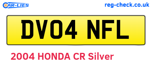 DV04NFL are the vehicle registration plates.