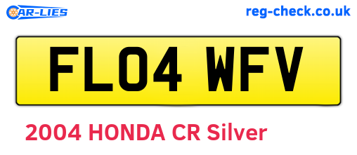FL04WFV are the vehicle registration plates.