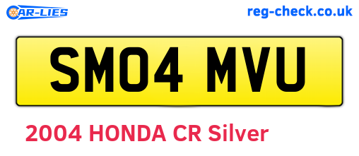 SM04MVU are the vehicle registration plates.