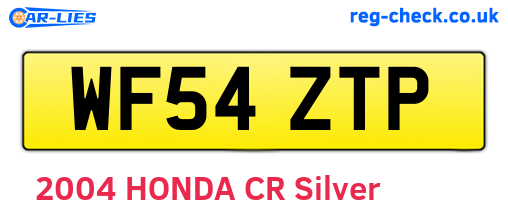 WF54ZTP are the vehicle registration plates.