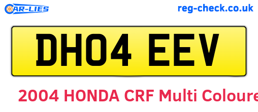 DH04EEV are the vehicle registration plates.