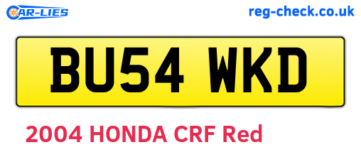 BU54WKD are the vehicle registration plates.
