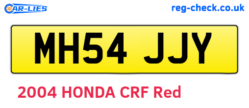 MH54JJY are the vehicle registration plates.