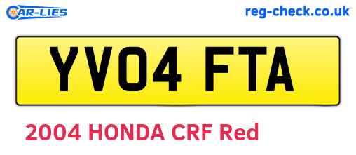 YV04FTA are the vehicle registration plates.