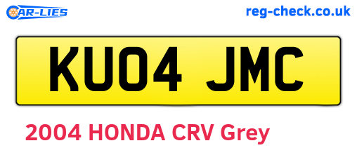KU04JMC are the vehicle registration plates.