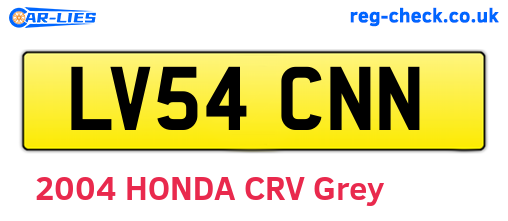 LV54CNN are the vehicle registration plates.