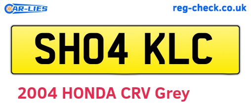 SH04KLC are the vehicle registration plates.