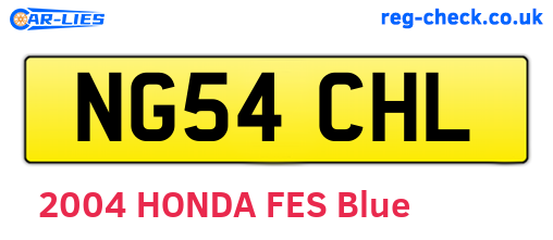 NG54CHL are the vehicle registration plates.