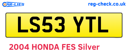 LS53YTL are the vehicle registration plates.