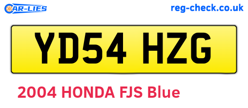 YD54HZG are the vehicle registration plates.