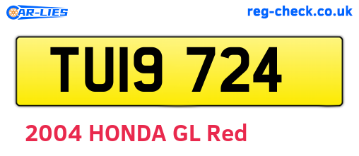 TUI9724 are the vehicle registration plates.