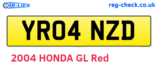YR04NZD are the vehicle registration plates.