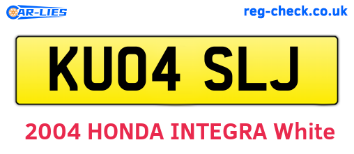 KU04SLJ are the vehicle registration plates.