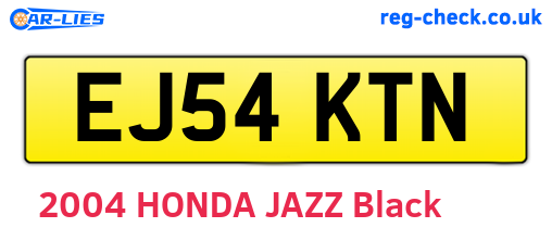 EJ54KTN are the vehicle registration plates.