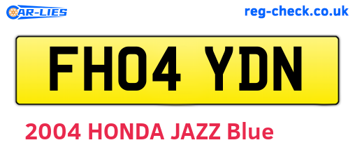 FH04YDN are the vehicle registration plates.