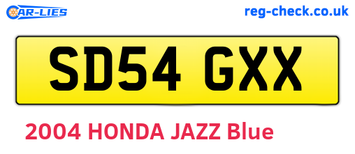 SD54GXX are the vehicle registration plates.