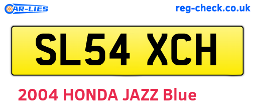 SL54XCH are the vehicle registration plates.