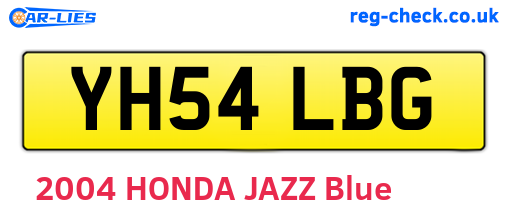 YH54LBG are the vehicle registration plates.