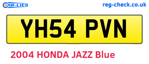 YH54PVN are the vehicle registration plates.
