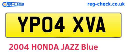 YP04XVA are the vehicle registration plates.