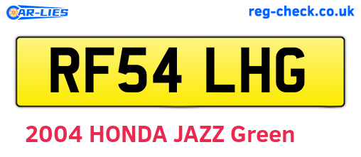 RF54LHG are the vehicle registration plates.