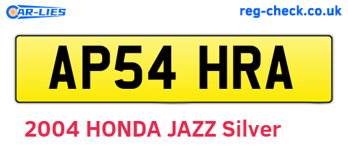 AP54HRA are the vehicle registration plates.