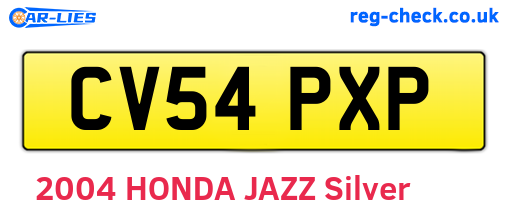 CV54PXP are the vehicle registration plates.