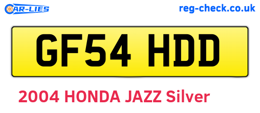 GF54HDD are the vehicle registration plates.