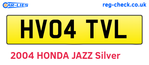 HV04TVL are the vehicle registration plates.