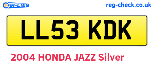 LL53KDK are the vehicle registration plates.