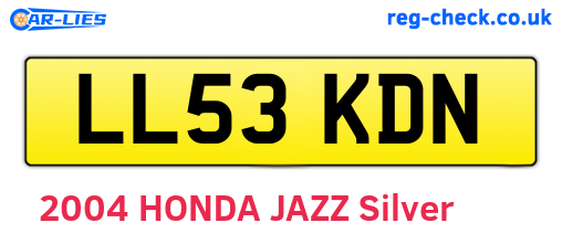 LL53KDN are the vehicle registration plates.