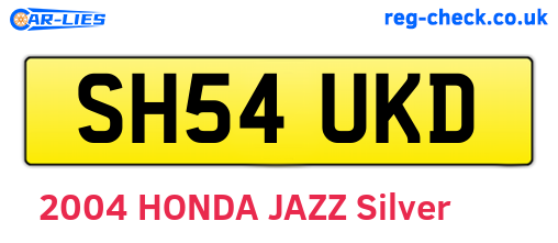 SH54UKD are the vehicle registration plates.