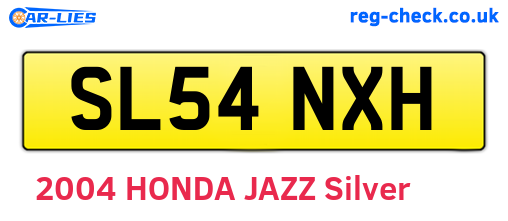 SL54NXH are the vehicle registration plates.