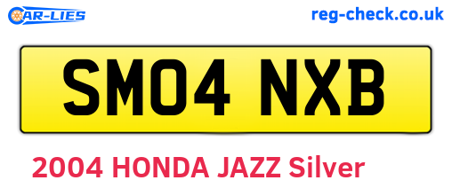 SM04NXB are the vehicle registration plates.